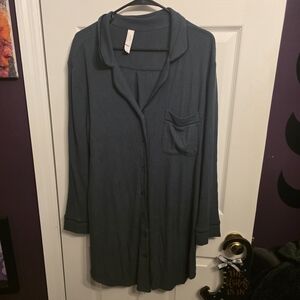 Auden Green Ribbed Sleep Dress